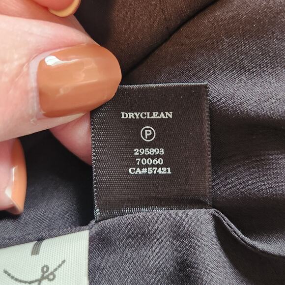 NWT Ann Taylor Skirt knee length paint brush abstract geometric blue black Sz 10 - Picture 12 of 13